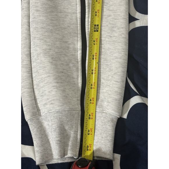 Nike Women's Tech Fleece High-Waisted Slim Zip Pants Light Grey/Black Size M - Picture 16 of 16